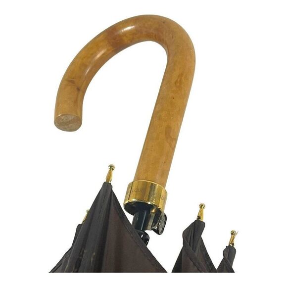 Authentic Louis Vuitton Monogram Logo LV Parasol Umbrella, Wood Handle READ - Picture 12 of 14